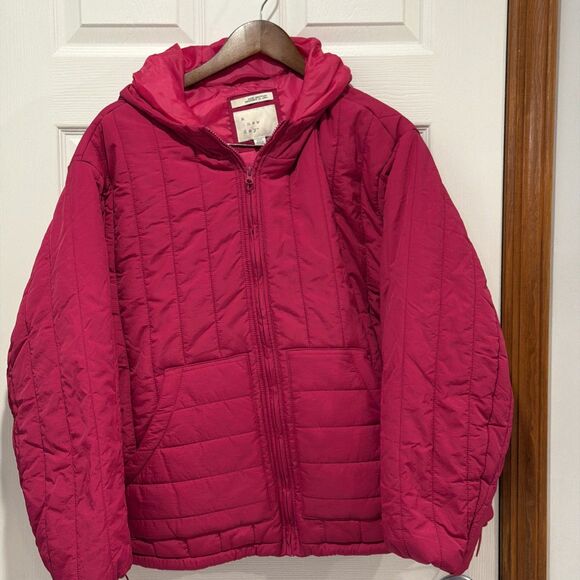 NWT A New Day Women’s Pink Hooded Insulated Jacket Size XXL Water Resistant - Picture 1 of 15
